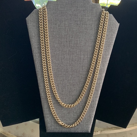 Vtg Gold Tone Long Chain Necklace marked “Western Germany” 53” - Picture 2 of 6